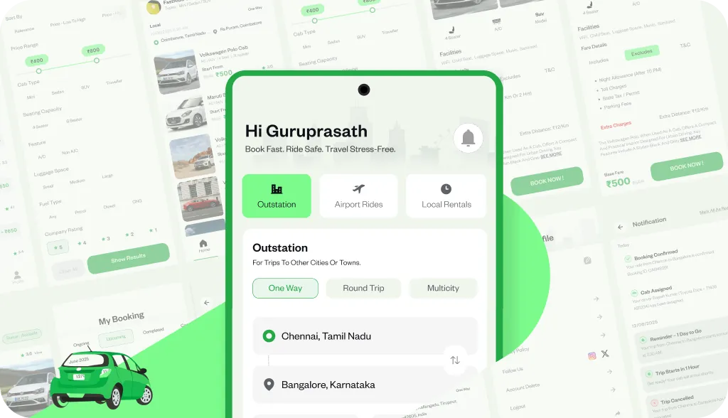 Pick My Taxi: On-demand cab booking app.