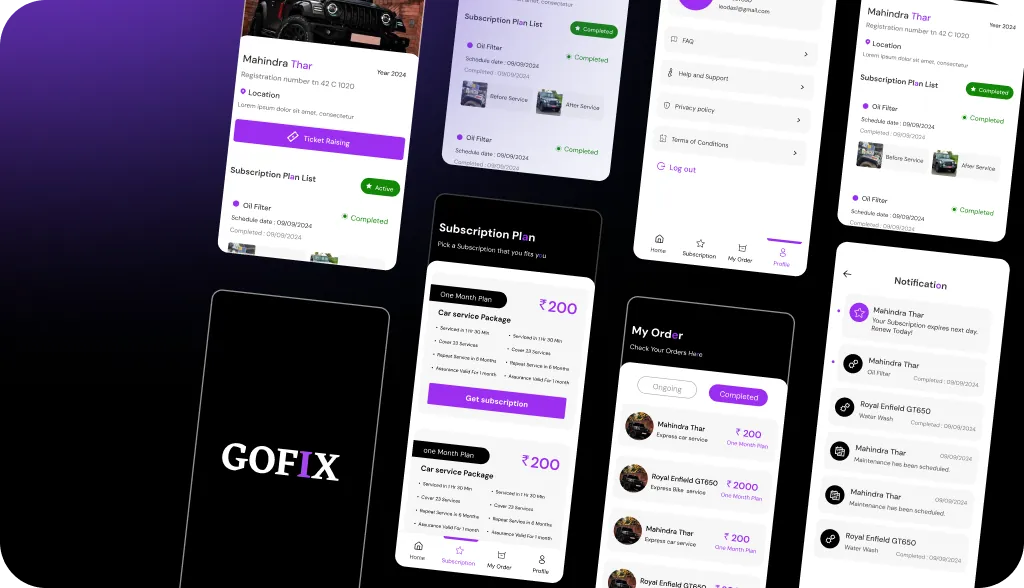 GoFix: Car repair booking app.